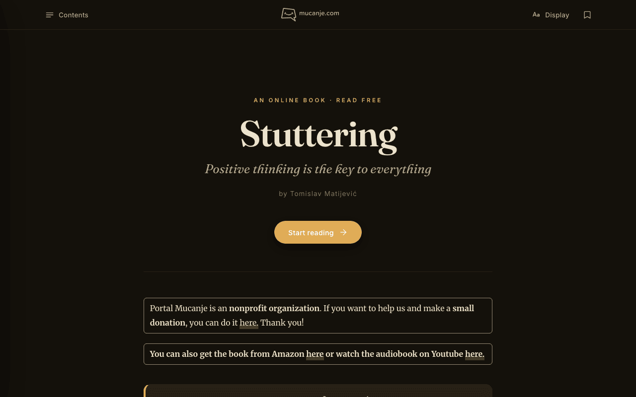 Stuttering — Positive Thinking — pregled